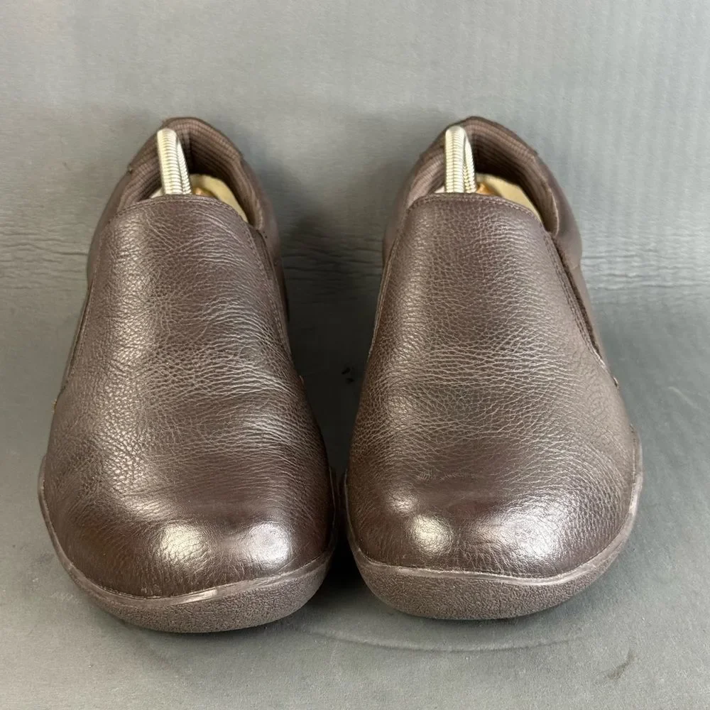 KURU Kivi brown leather slip-on comfort shoes men’s size 10.5